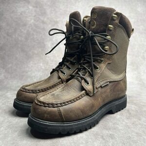 SHE Outdoor Canvas Hunting Boots Womens 8 M Brown Insulated